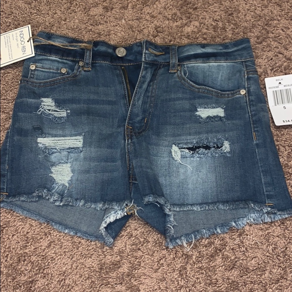 INDIGO REIN highrise denim shorts juniors size 5